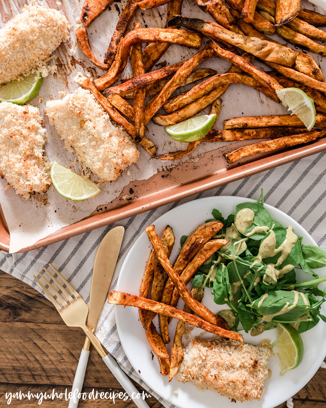 Sheet Pan Fish and Chips Recipe