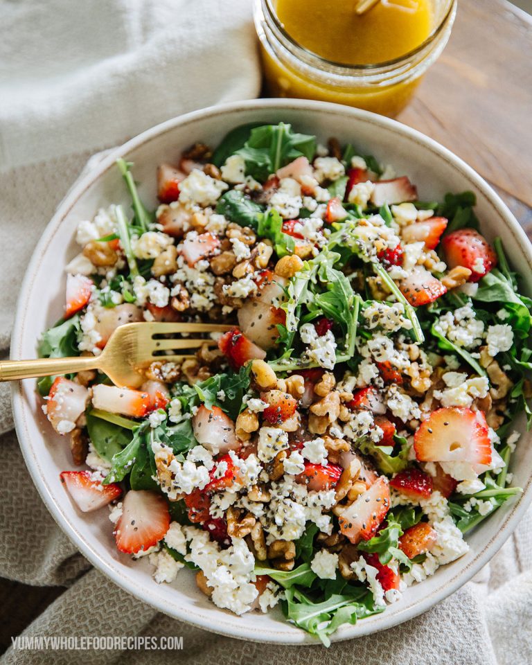 Strawberry Spinach Salad with Maple Dijon Dressing