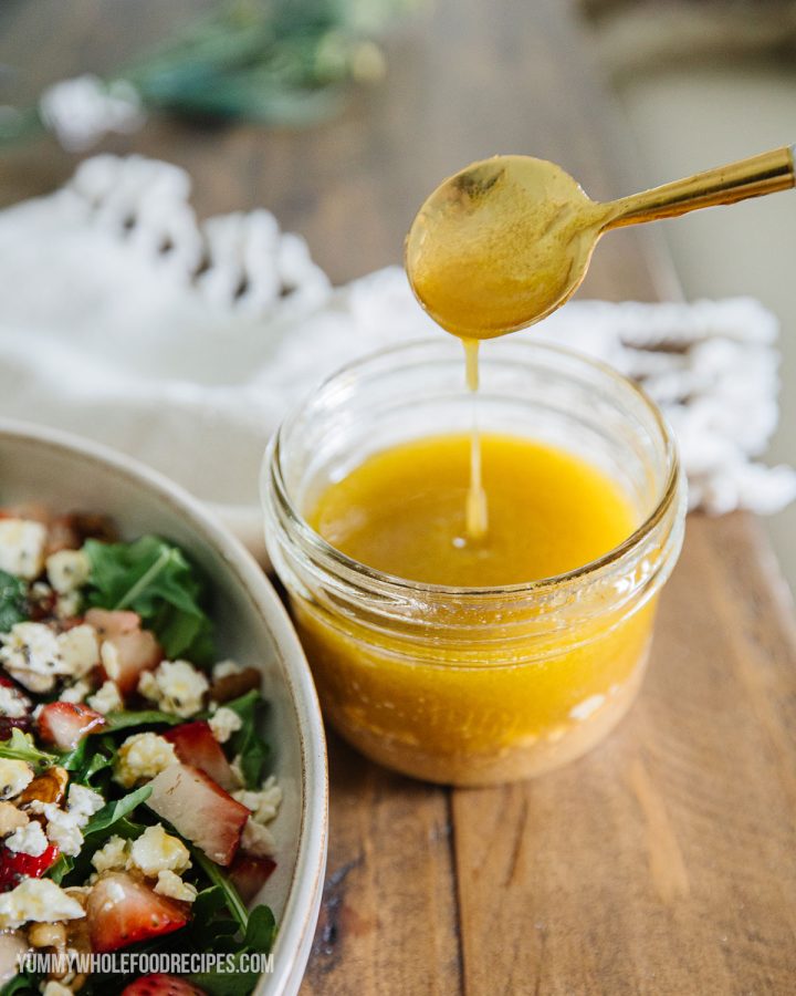 Strawberry Spinach Salad with Maple Dijon Dressing Yummy Whole Food